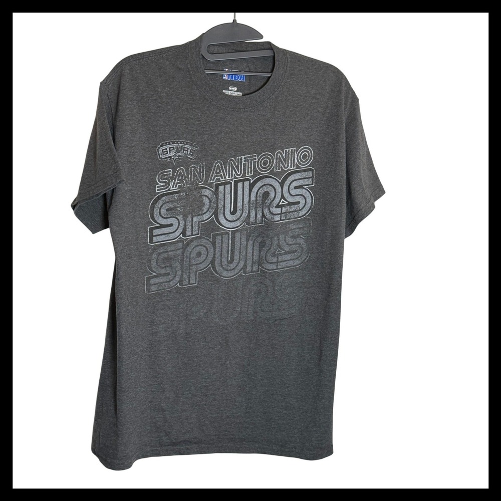 NBA San Antonio Spurs Mens Graphic T-Shirt Heather Charcoal Grey Medium M